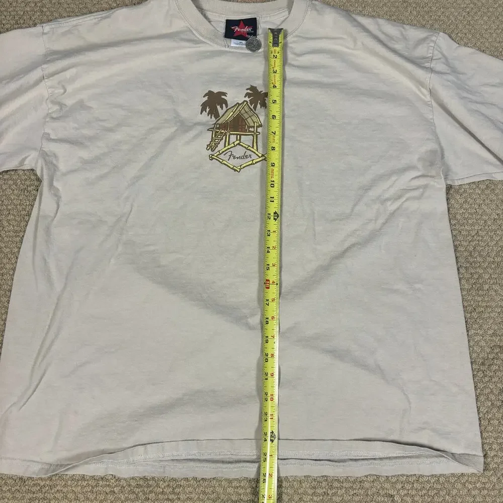 y2k 2000s style Fender hawaii tiki longsleeve shirt floral mens XXL surfwear - Picture 8 of 8